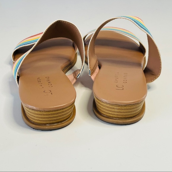 LC Lauren Conrad Mint Slide Rainbow Sandals 8.5 - Picture 5 of 8